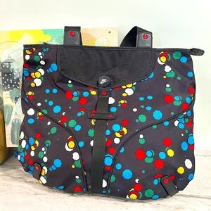 EUC Nike Polyester Zip Tote 2000's Colorful Print